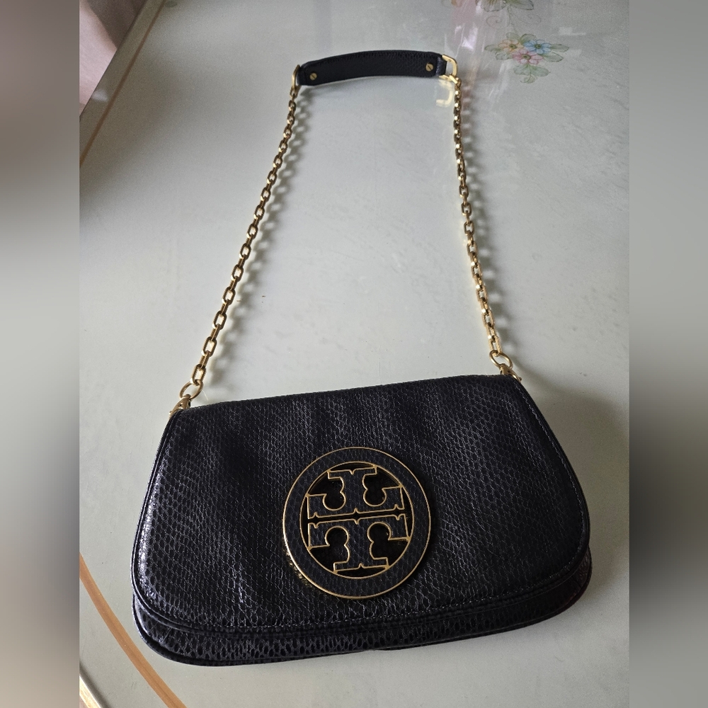 Tory Burch Clutch-on-Chain dark blue